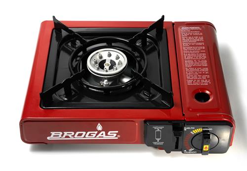ANAFE PORTÁTIL BROGÁS  P/CARTUCHO DE GAS BUTANO Y GARRAFA ENC. ELECTRÓNICO