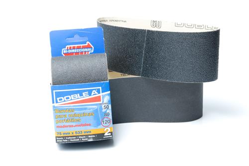 BANDA TELA ÓXIDO DE ALUMINIO FENOBOND DOBLE A DE 75 X 457 GRANO 60