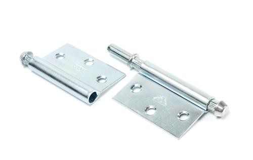 BISAGRA FICHA DE HIERRO PUL. TALADRO DE 80X20X1,25, IZQUIERDA