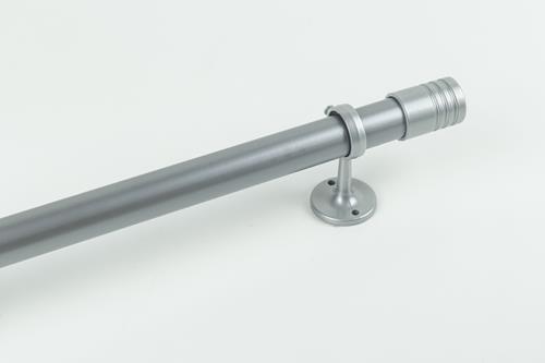 BARRAL DE METAL COLOR PLATA DE 21MM.X240CM. EN KIT