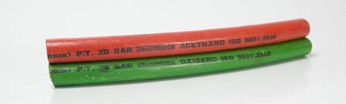 CAÑO PARA AUTÓGENA PLASTIRRABIT DUPLA ROJO-VERDE DE 8MM. (ROLLO X 50 M.)