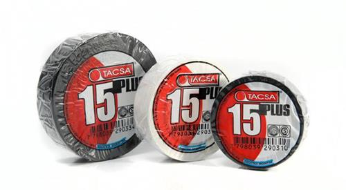CINTA AISLADORA PLÁSTICA TACSA DE 10 M. NEGRA PROFESIONAL FLEX-PRO 180