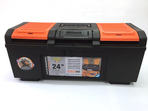 CAJA PLÁSTICA P/HERRAMIENTAS SILVER SHADOW C/BAND. Y GAV. PROF. 24