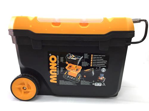 CAJA PLÁSTICA P/HERRAMIENTAS MANO BAND,GAV,RUEDAS,MANIJA CIERRE METAL 28