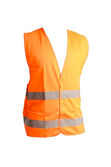 CHALECO NARANJA FLUO CON REFLECTIVOS