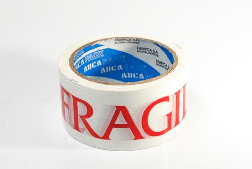 CINTA PARA EMBALAR AUCA DE 48MM.X50M.BLANCA FRÁGIL