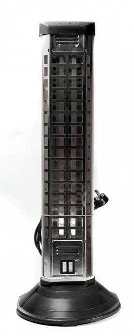 CALEFACTOR A CUARZO VERTICAL PLÁSTICO DE 1200 W.