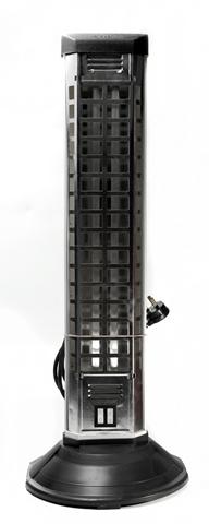 CALEFACTOR A CUARZO VERTICAL PLÁSTICO DE 1200 W. (CAJA)