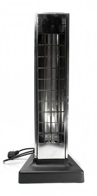 CALEFACTOR A CUARZO VERTICAL METÁLICO DE 1200 W.