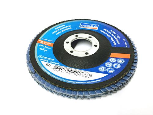 DISCO FLAP ÓXIDO DE ZIRCONIO ROTTWEILLER DE 115 MM. (GRANO 60)