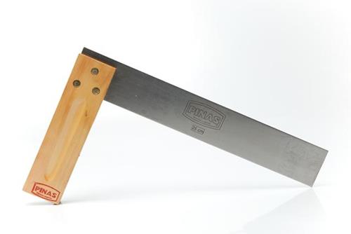 ESCUADRA PARA CARPINTERO, CABO MADERA, PINAS DE 25 CM.