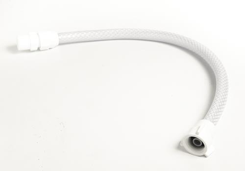 FLEXIBLE DE PVC BLANCO MALLADO REGULABLE GINYPLAS DE 1/2 X 30 CM.