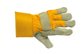 GUANTE DE CUERO COMBINADO PUÑO CORTO MODELO AMERICANO LACATUS (EL PAR)