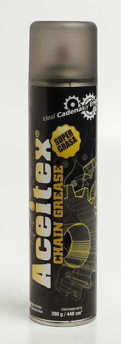 GRASA CADENA MOTOS ACEITEX CHAIN GREASE AEROSOL X 440 CM3.
