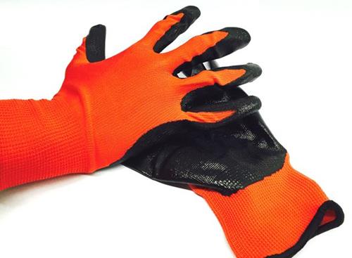 GUANTE DE NITRILO CON PUÑO ELASTIZADO DORSO VENTILADO (EL PAR)(X BULTO)