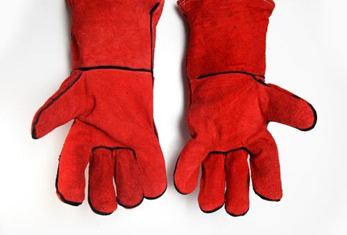 GUANTE DE CUERO PARA SOLDADOR PUÑO LARGO (EL PAR)