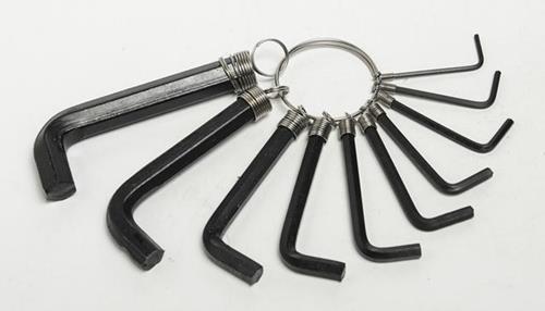 LLAVE ALLEN NEON EN PULGADAS JUEGO DE 10 PIEZAS (O.CHINA)