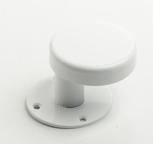 MANIJA DE HIERRO TIPO POMO PINTADA EPOXI BLANCO FIJA