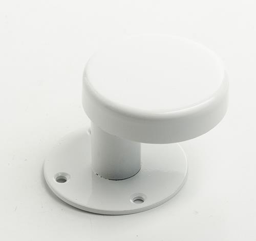 MANIJA DE HIERRO TIPO POMO PINTADA EPOXI BLANCO FIJA