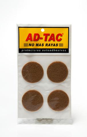 PROTECTOR DE FIELTRO AUTOADHESIVO AD-TAC REDONDO DE 39 MM. (BLISTER X 4 UNIDADES)