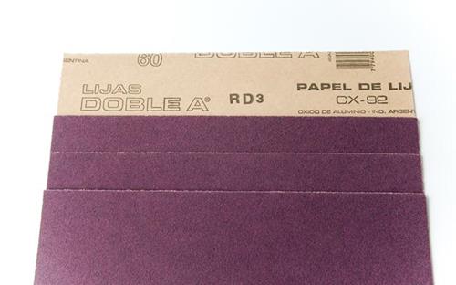 PAPEL DE LIJA DOBLE A EXTRA GRUESA (GRANO 40)