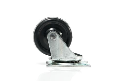 RUEDA GIRATORIA DE GOMA DE 25 MM. CON BASE NP (O. CHINA)