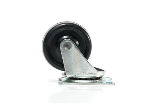 RUEDA GIRATORIA DE GOMA DE 32 MM. CON BASE NP (O. CHINA)