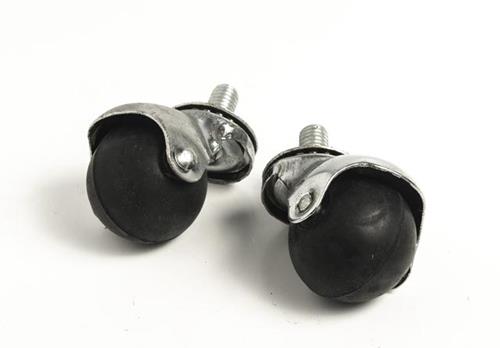 RUEDA GIRATORIA DE GOMA DE 40 MM. ESFÉRICA CON ROSCA BT (O. CHINA)