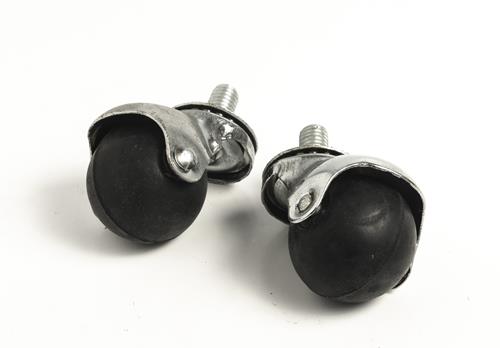 RUEDA GIRATORIA DE GOMA DE 40 MM. ESFÉRICA CON ROSCA BT (O. CHINA)