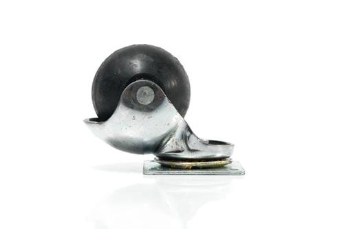 RUEDA GIRATORIA DE GOMA DE 50 MM. ESFÉRICA CON BASE BP (O. CHINA)