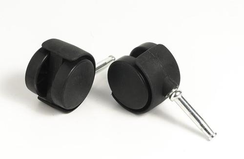 RUEDA GIRATORIA DOBLE DE PLÁSTICO DE 50 MM. CON PERNO TS (O. CHINA)