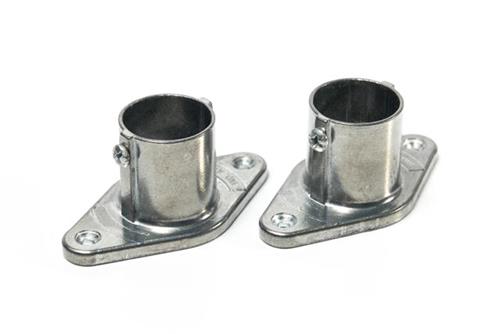 SOPORTE DE ALUMINIO PULIDO PARA CAÑO CURVO