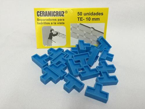 SEPARADORES CERAMICRUZ TE DE 10 MM. (BOLSA X 50 U.)