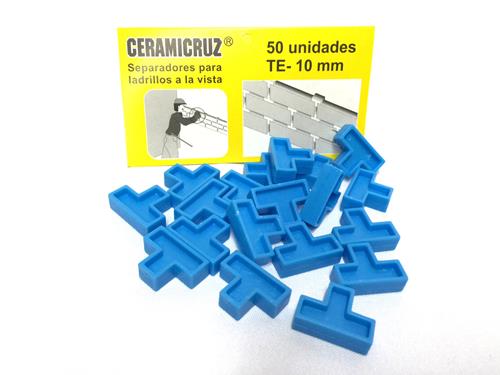 SEPARADORES CERAMICRUZ TE DE 10 MM. (BOLSA X 50 U.)