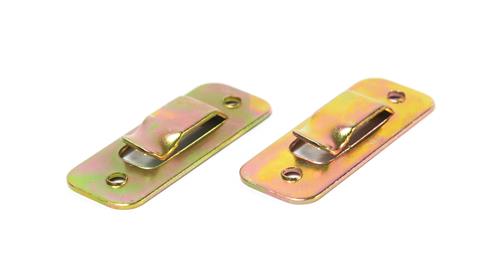 SOPORTE S.C. PARA VARILLA CHATA ZINCADO AMARILLO (CAJA X 100 PARES)