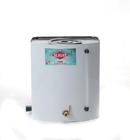 TERMO ELÉCTRICO ALIGÁS ENLOZADO GRIFO Y RESIST.BRONCE 20 LITROS