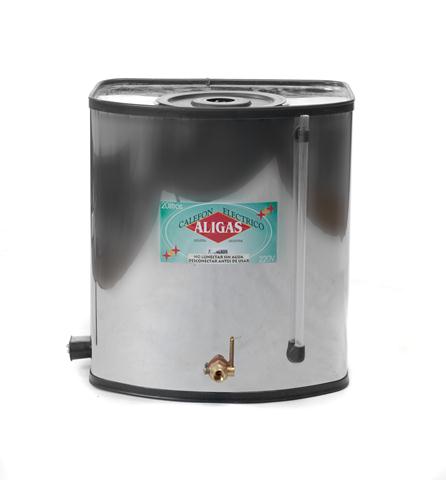 TERMO ELÉCTRICO ALIGÁS ACERO INOXIDABLE GRIFO Y RESIST.BRONCE 20 LITROS