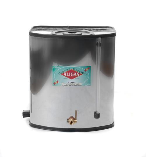 TERMO ELÉCTRICO ALIGÁS ACERO INOXIDABLE GRIFO Y RESIST.BRONCE 20 LITROS