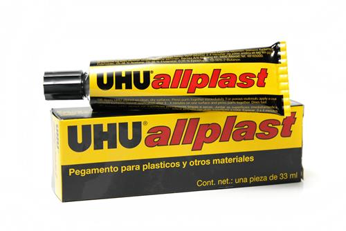UHU PEGAMENTO PARA PLÁSTICO X 33 ML. (ALL PLAST)(CAJA)(O.ALEMANIA)