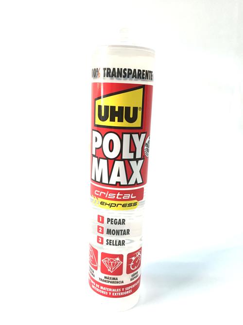 UHU PEGAMENTO POLY-MAX EXPRESS CRISTAL CARTUCHO X 300 G. (O.HOLANDA)
